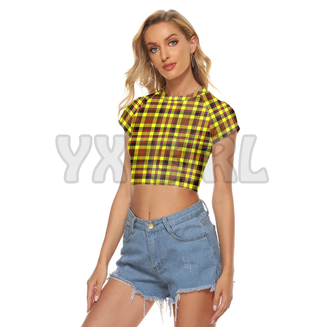 

2022 Summer Lips Women's Jardine Tartan Women's Raglan Cropped 3D All Over Printed T Shirts Sexy Women For Girl Tee Tops shirts