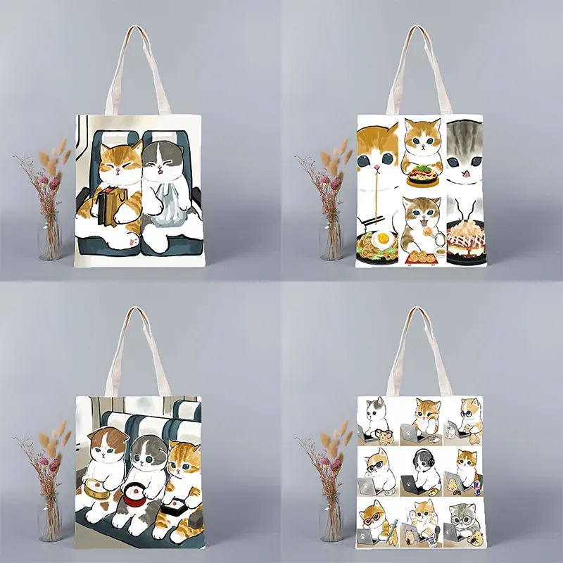 Japanse Student Bag Purses Kawaii Cat Print Shopper Canvas Large Tote Bag Eco Shopping Bag Foldable Reusable Harajuku Handbag
Japanse Student Bag Purses Kawaii Cat Print Shopper Canvas Large Tote Bag Eco Shopping Bag Foldable Reusable Harajuku Handbag