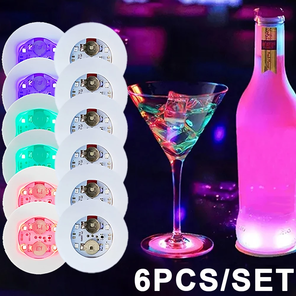 6/1Pcs LED Luminous Coasters Sticker Liquor Bottle Drink Luminous Cup Mat For Wedding Party Table Decoration Kitchen Accessories
6/1Pcs LED Luminous Coasters Sticker Liquor Bottle Drink Luminous Cup Mat For Wedding Party Table Decoration Kitchen Accessories