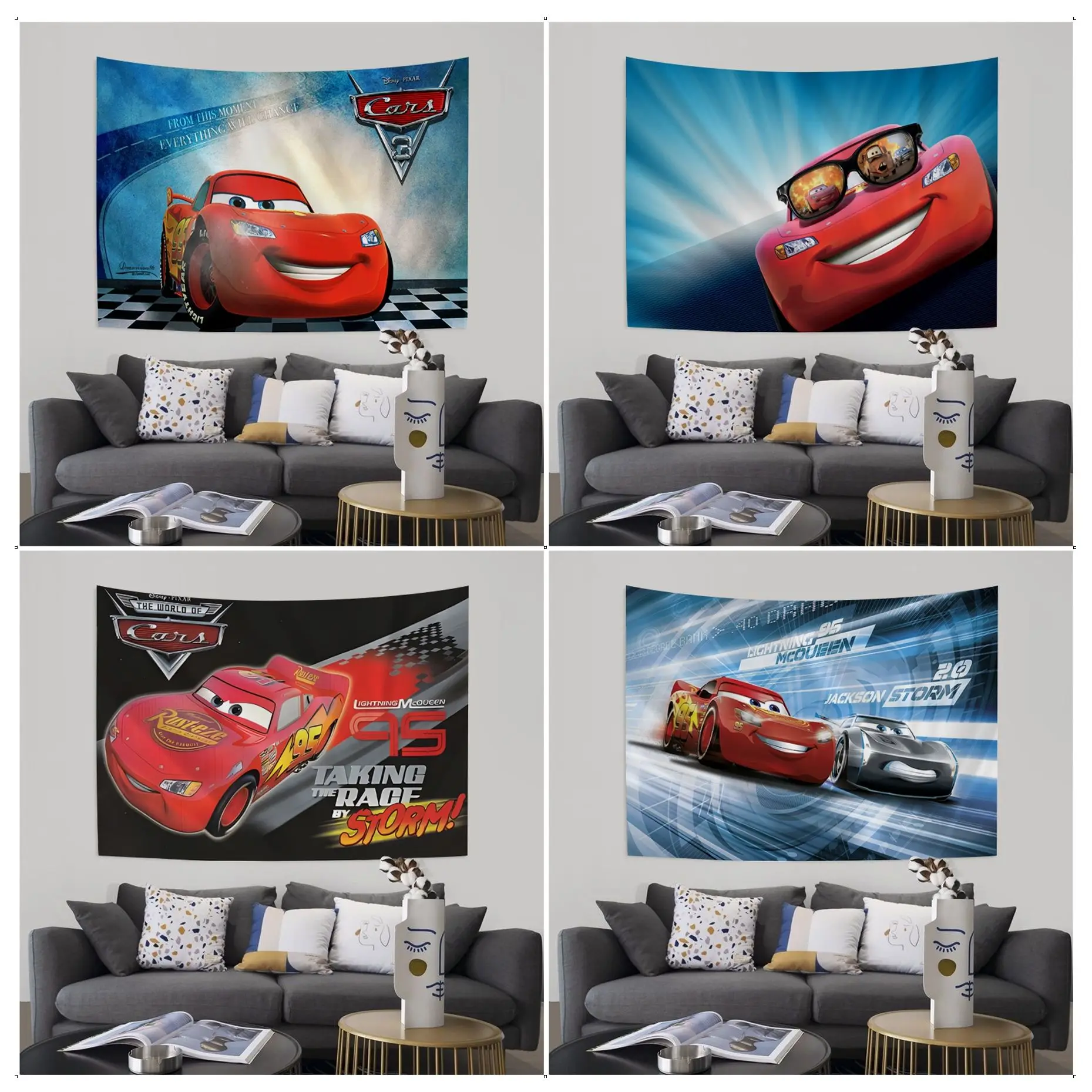 Disney Lightning McQueen Car Anime Tapestry Bohemian Wall Tapestries Mandala Decor Blanket
Disney Lightning McQueen Car Anime Tapestry Bohemian Wall Tapestries Mandala Decor Blanket