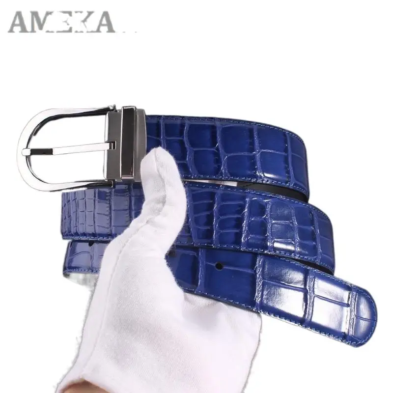2022 New Blue Belt For Men Fashion Cowskin Genuine Leather Men Belt Strap With Crocodile Pattern Design Luxury Man Gifts
2022 New Blue Belt For Men Fashion Cowskin Genuine Leather Men Belt Strap With Crocodile Pattern Design Luxury Man Gifts