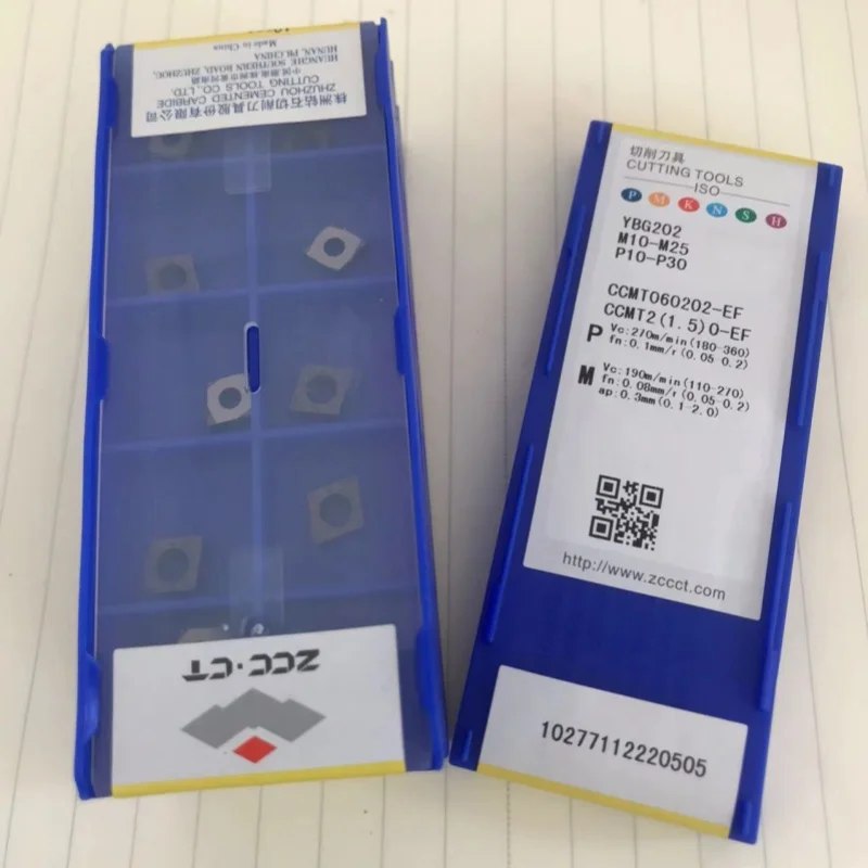 Кабинетные вставки CCMT060202-EF YBG202/CCMT060204-EF YBG202/CCMT060202-EF YBG205/CCMT060204-EF YBG205 для токарных лезвий 10 шт.
Кабинетные вставки CCMT060202-EF YBG202/CCMT060204-EF YBG202/CCMT060202-EF YBG205/CCMT060204-EF YBG205 для токарных лезвий 10 шт.