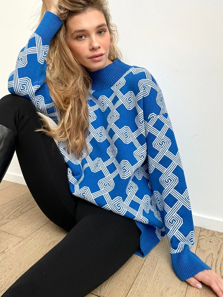 Bornladies Plaid Long Sleeve Knitted Pullover Sweater Women Winter 2022 Clothing Fashion Casual Half High Collar Loose Sweaters
Bornladies Plaid Long Sleeve Knitted Pullover Sweater Women Winter 2022 Clothing Fashion Casual Half High Collar Loose Sweaters