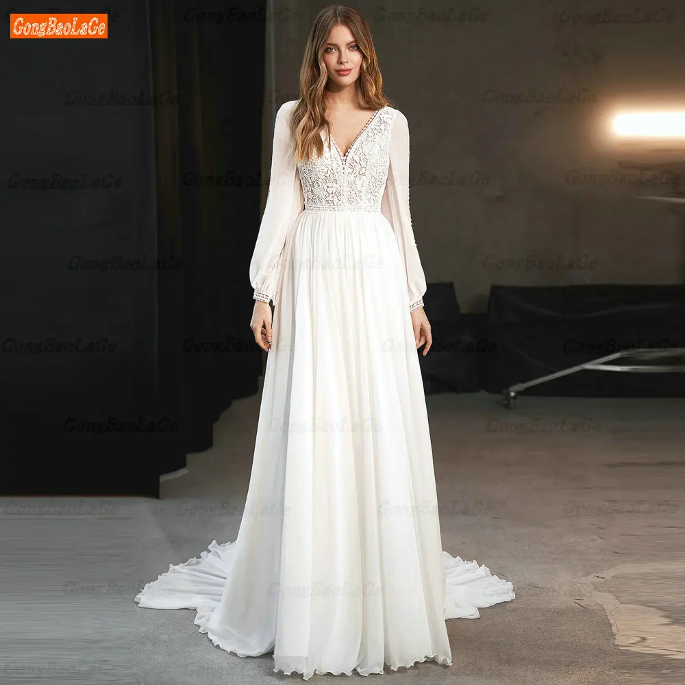 Modern Wedding Dress for Women 2022 Mermaid V-neck Long Sleeves Bride Gown A-line Robe De Mariée Vestidos De Novia Boda Elegante
Modern Wedding Dress for Women 2022 Mermaid V-neck Long Sleeves Bride Gown A-line Robe De Mariée Vestidos De Novia Boda Elegante