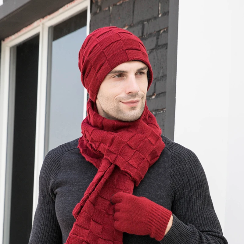 Unisex Beanies Hat Ring Scarf Gloves Set Winter Knitted Thick Warm Cap Women Men Solid Retro Beanie Hat Soft Gloves Hot Sale
Unisex Beanies Hat Ring Scarf Gloves Set Winter Knitted Thick Warm Cap Women Men Solid Retro Beanie Hat Soft Gloves Hot Sale
