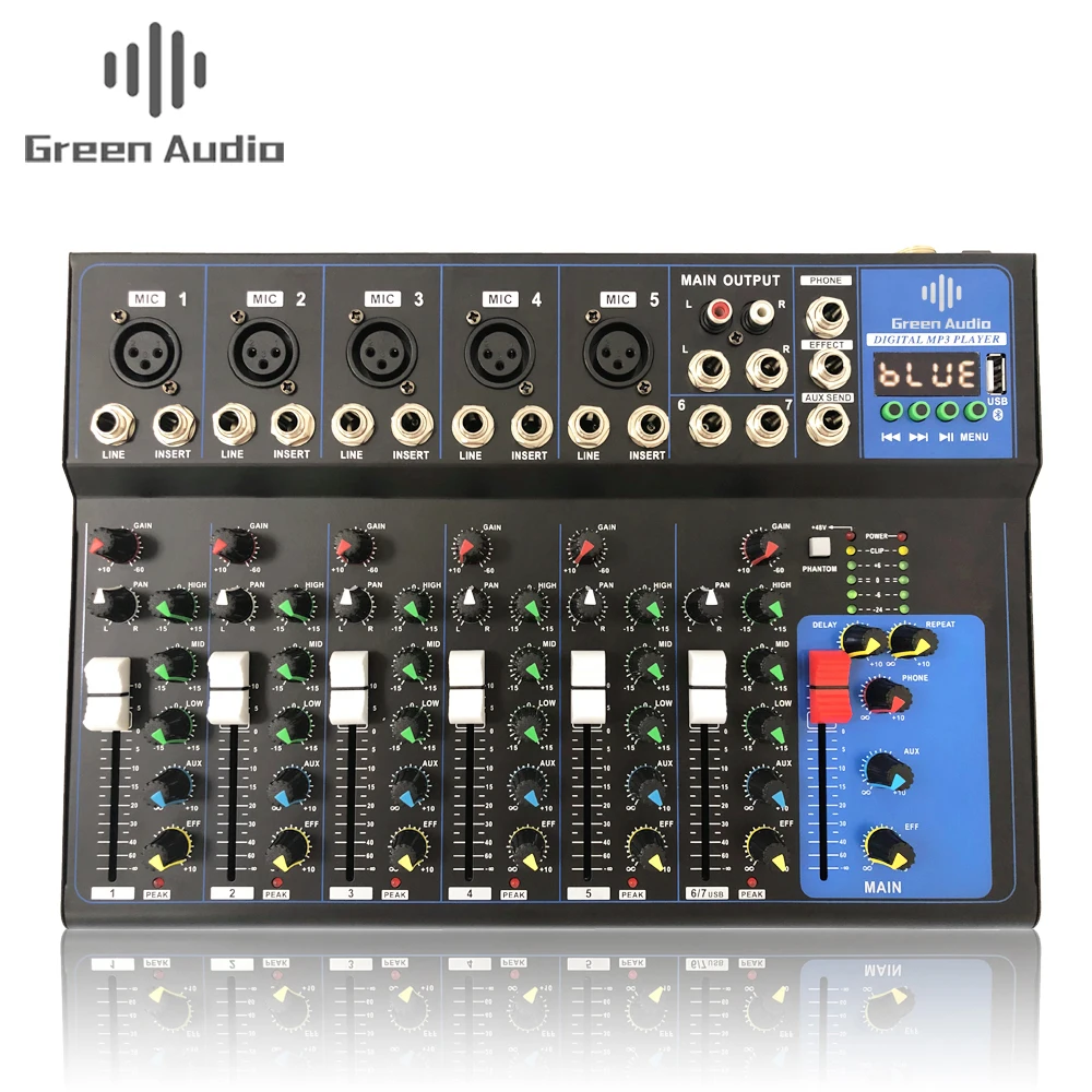Professional stage live studio Karaoke Mini Audio mixer USB sound mixing console DJ KTV Show 7 channels
Professional stage live studio Karaoke Mini Audio mixer USB sound mixing console DJ KTV Show 7 channels