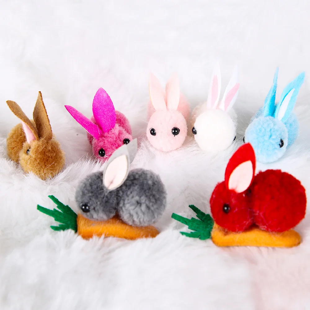 

Cute Easter Hairpins Colorful Bunny Carrot Hair Clips Easter Crafts Toy for Kids Rabbit Barrettes Hair Accessories