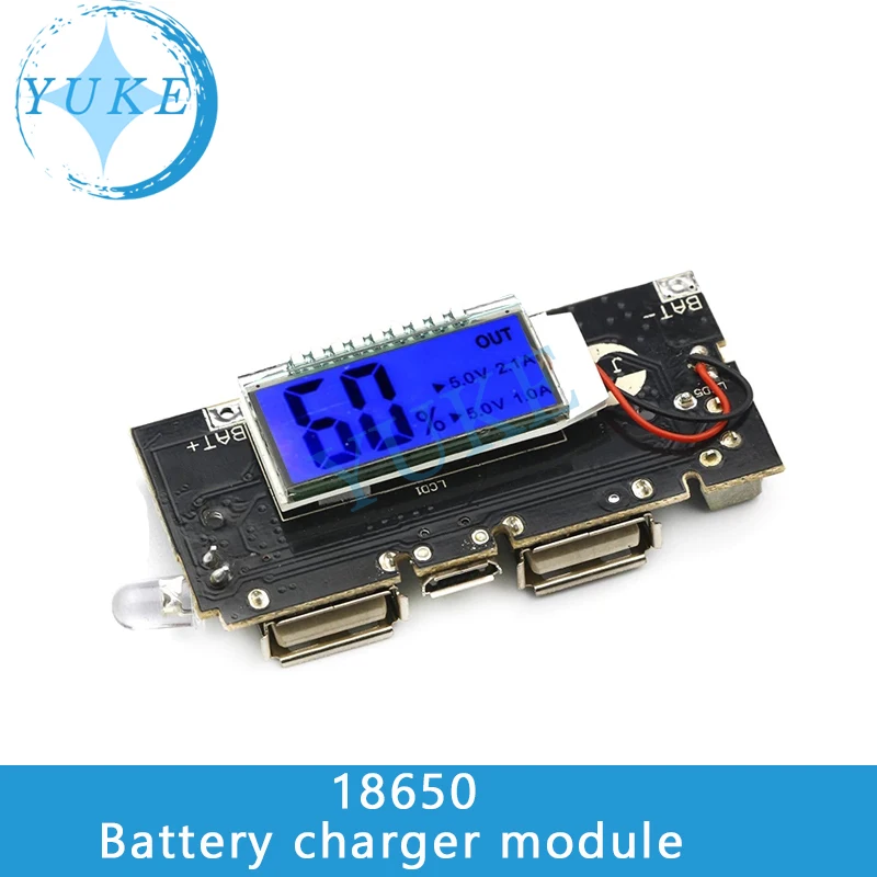 Automatic protection! Dual USB 5V 1A 2.1A Power Bank 18650 Lithium Battery Charger Board Digital LCD Charging Module
Automatic protection! Dual USB 5V 1A 2.1A Power Bank 18650 Lithium Battery Charger Board Digital LCD Charging Module