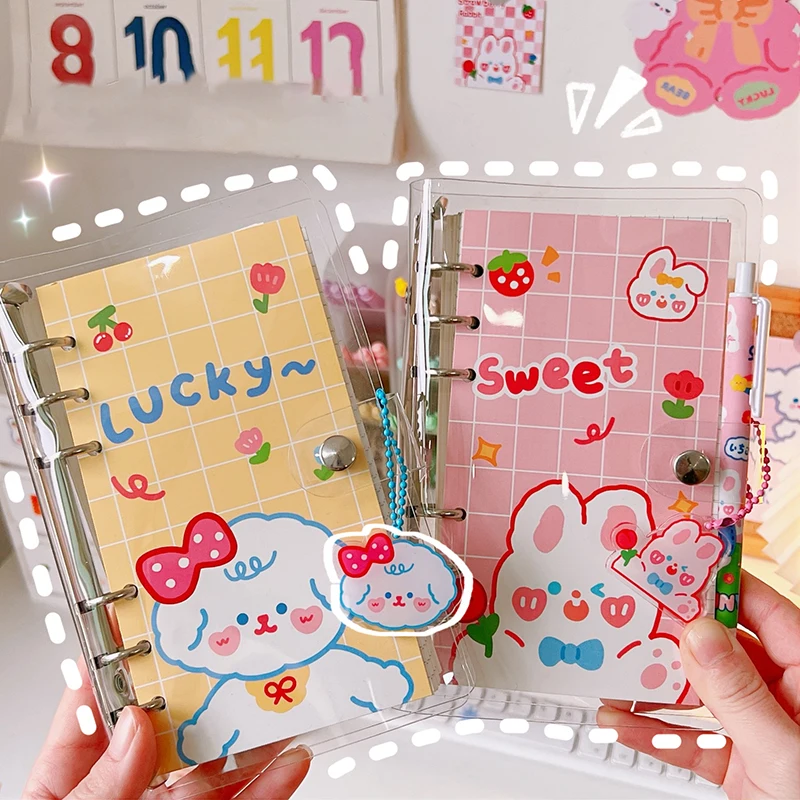 Kawaii Loose Leaf Notebook Cute 6 Ring Binder Coil Book Korean Stationery Diary Notebook Jurnal Planner Organizer School Office
Kawaii Loose Leaf Notebook Cute 6 Ring Binder Coil Book Korean Stationery Diary Notebook Jurnal Planner Organizer School Office