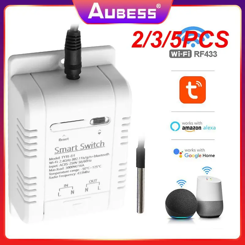2/3/5PCS Works With Alexa Google Home Temperature Switch Wifi Ds18b20 Temperature Sensor 16a Rf433 Intelligent Thermostat
2/3/5PCS Works With Alexa Google Home Temperature Switch Wifi Ds18b20 Temperature Sensor 16a Rf433 Intelligent Thermostat