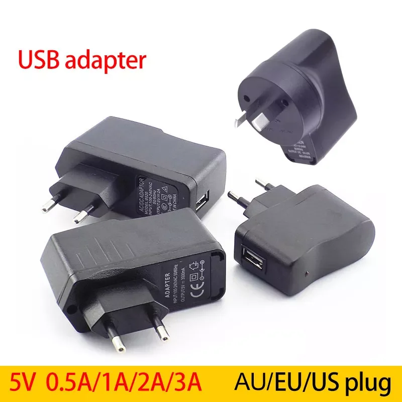 DC 5V 0.5A/1A/2A/3A 3000ma micro USB Port Converter Charging Power supply Adapter EU AC to DC 2000ma For LED Strip Lights phone
DC 5V 0.5A/1A/2A/3A 3000ma micro USB Port Converter Charging Power supply Adapter EU AC to DC 2000ma For LED Strip Lights phone