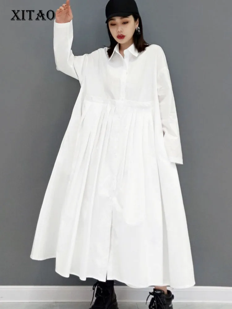XITAO White Dress Fashion Pleated Full Sleeve Goddess Fan Pullover 2022 Spring Single Breast Minority Elegant Dress WMD4527
XITAO White Dress Fashion Pleated Full Sleeve Goddess Fan Pullover 2022 Spring Single Breast Minority Elegant Dress WMD4527