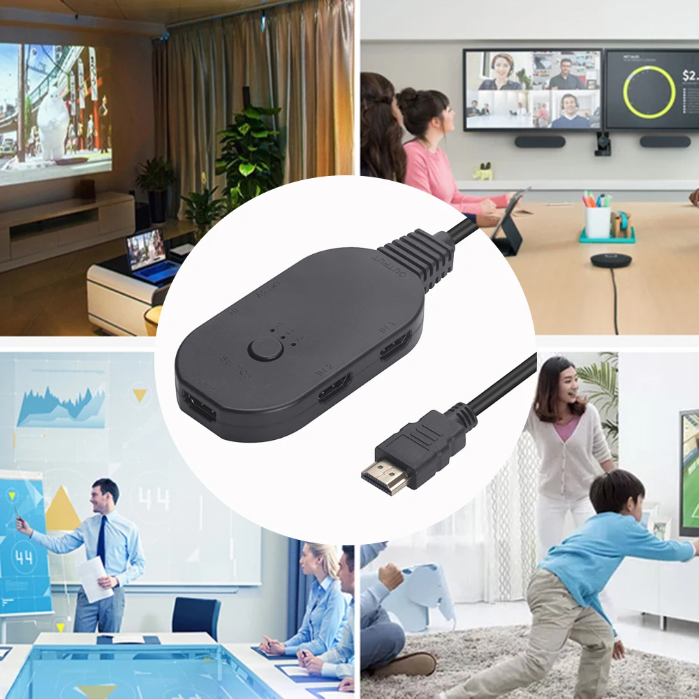 Сплиттер-адаптер 4K 60 Гц, 3 входа, 1 выход 
Сплиттер-адаптер 4K 60 Гц, 3 входа, 1 выход