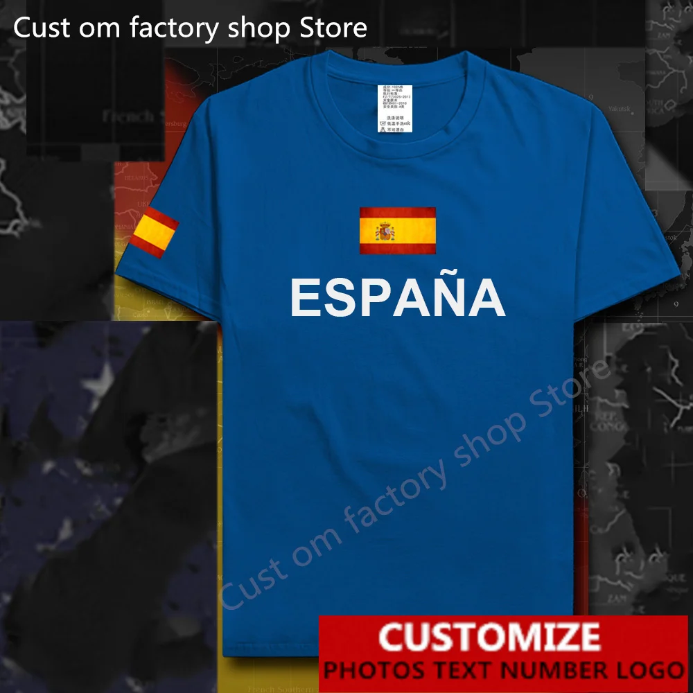 Spain Flag T shirt Men Women Loose Casual Espana T-shirt Free Custom Jersey DIY Name Number LOGO 100% Cotton T-shirts
Spain Flag T shirt Men Women Loose Casual Espana T-shirt Free Custom Jersey DIY Name Number LOGO 100% Cotton T-shirts