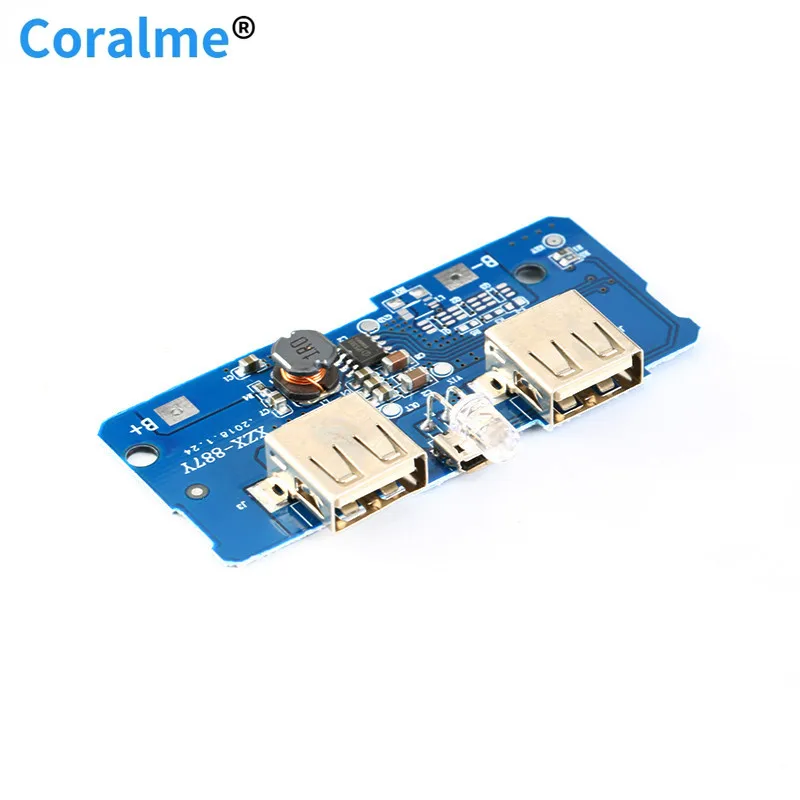 2 pcs Dual Micro USB 3.7v to 5V 2A Mobile Power Bank DIY 18650 Lithium Battery Charger PCB Board Boost Step Up Module With Led
2 pcs Dual Micro USB 3.7v to 5V 2A Mobile Power Bank DIY 18650 Lithium Battery Charger PCB Board Boost Step Up Module With Led