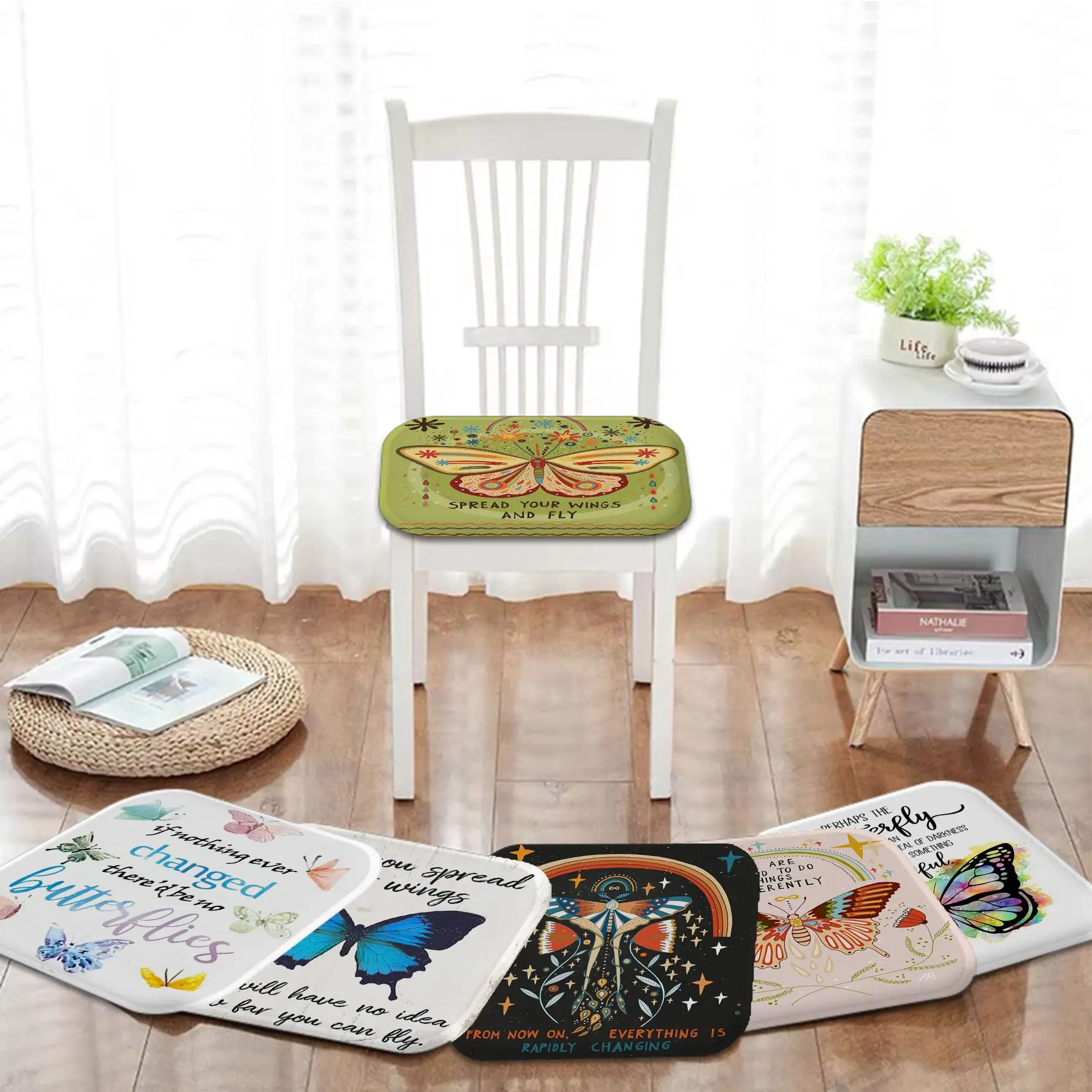 Mushroom Butterfly Inspirational Quote Decorative Sofa Mat Dining Room Table Chair Cushions Unisex Fashion Anti-slip Chair Mat
Mushroom Butterfly Inspirational Quote Decorative Sofa Mat Dining Room Table Chair Cushions Unisex Fashion Anti-slip Chair Mat