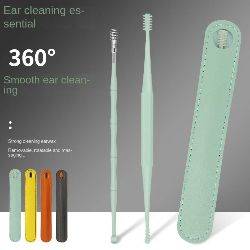 Ear Digging Spoon Set Soft Head Spiral Double-head Digging Ear Wax Ear Picking Tool Silicone Cleaning Ear Canal Ear Scoop
Ear Digging Spoon Set Soft Head Spiral Double-head Digging Ear Wax Ear Picking Tool Silicone Cleaning Ear Canal Ear Scoop