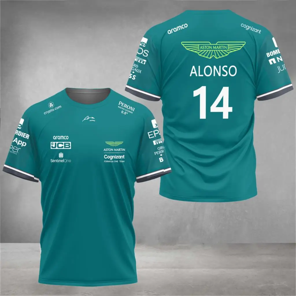 2023Hot selling men's Formula One race T-shirt Aston Martin Team Alonso Spanish Champion Driver Quick Dry Breathable ShortSleeve
2023Hot selling men's Formula One race T-shirt Aston Martin Team Alonso Spanish Champion Driver Quick Dry Breathable ShortSleeve