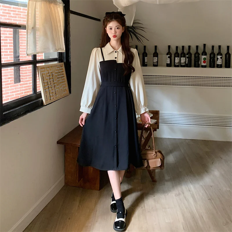 2022 New Autumn and Winter Waist Slim Fake Two Piece Long Sleeve Loose Dress Free Shipping
2022 New Autumn and Winter Waist Slim Fake Two Piece Long Sleeve Loose Dress Free Shipping