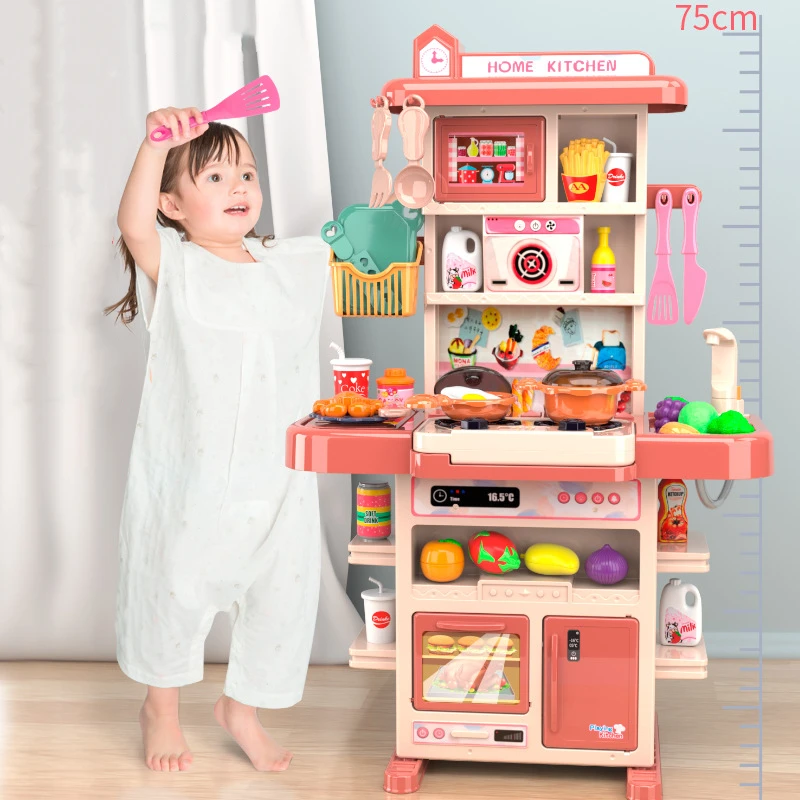 Kitchen Toys Imitated Chef Light Music Pretend Cooking Food Play Dinnerware Set Safe Cute Children Girl Toy Kids Gifts Fun Game
Kitchen Toys Imitated Chef Light Music Pretend Cooking Food Play Dinnerware Set Safe Cute Children Girl Toy Kids Gifts Fun Game