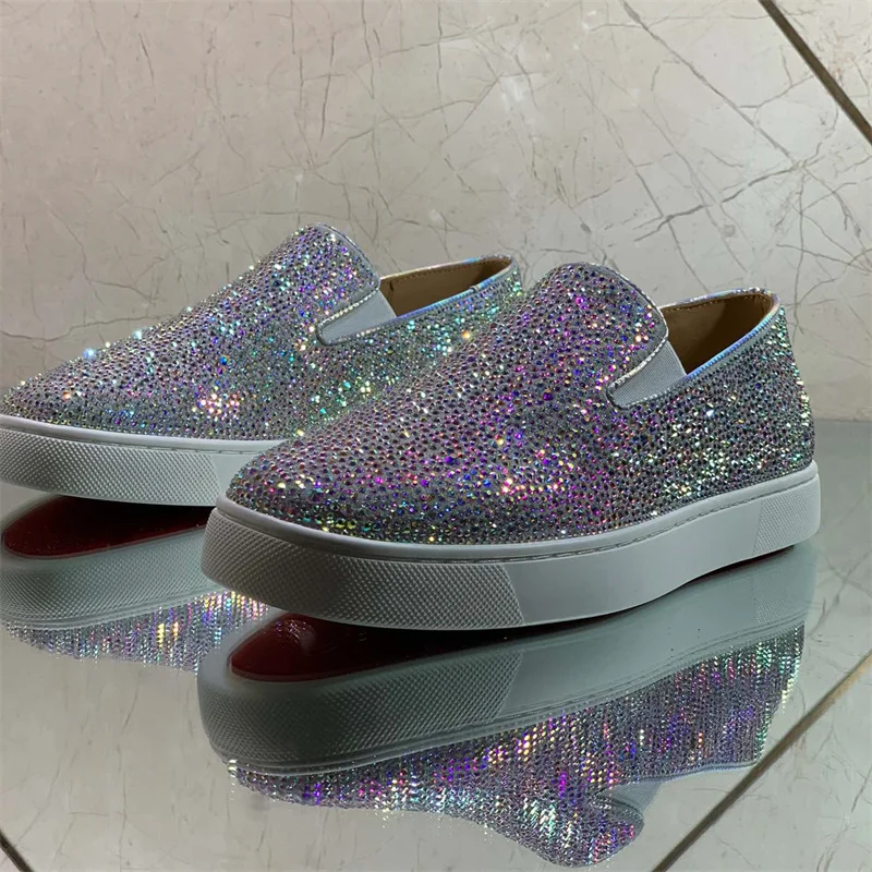 Luxury Designer Men's Glittering Spikes Flats Charm Shoes Handmade Wedding Dress Evening Formal Shoes Men Sapato Social Masculin
Luxury Designer Men's Glittering Spikes Flats Charm Shoes Handmade Wedding Dress Evening Formal Shoes Men Sapato Social Masculin