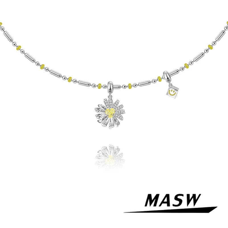 MASW Original Design Small Flower Necklace Popular Jewelry Elegant Crystal High Quality Copper Bead Chain Necklace For Women
MASW Original Design Small Flower Necklace Popular Jewelry Elegant Crystal High Quality Copper Bead Chain Necklace For Women