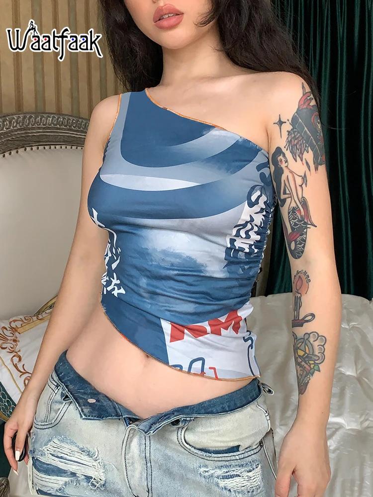 Женский винтажный трикотажный топ на одно плечо, с принтом
Женский винтажный трикотажный топ на одно плечо, с принтом