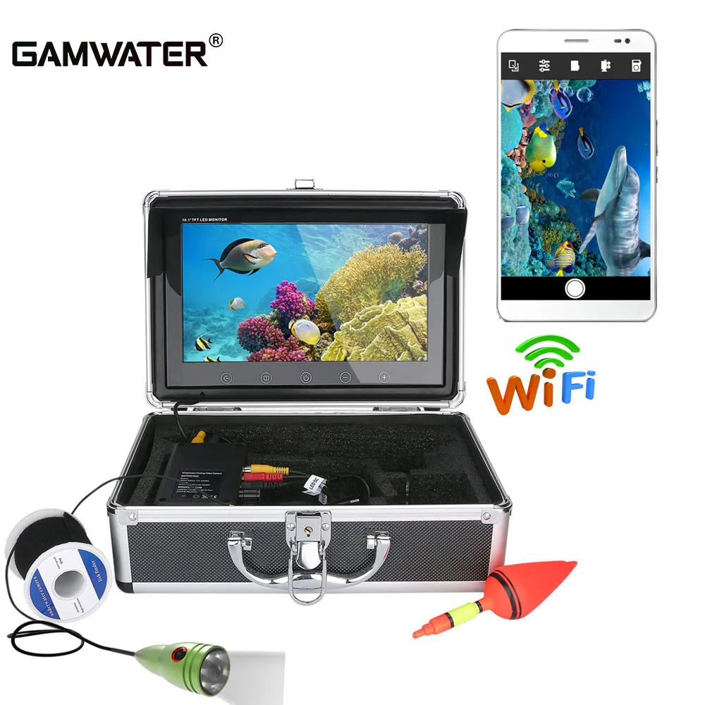 GAMWATER 10" Inch Monitor HD Wifi Wireless 20M 30M 50M 1000tvl Underwater Fishing Video Camera Kit ,For IOS Android APP
GAMWATER 10" Inch Monitor HD Wifi Wireless 20M 30M 50M 1000tvl Underwater Fishing Video Camera Kit ,For IOS Android APP