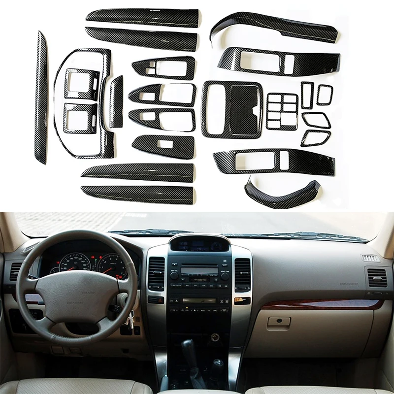 Carbon Fiber Color Door Trims Gear Shift Panel Car Styling Accessories Sticker For Toyota Land Cruiser Prado FJ120 2003- 2009
Carbon Fiber Color Door Trims Gear Shift Panel Car Styling Accessories Sticker For Toyota Land Cruiser Prado FJ120 2003- 2009