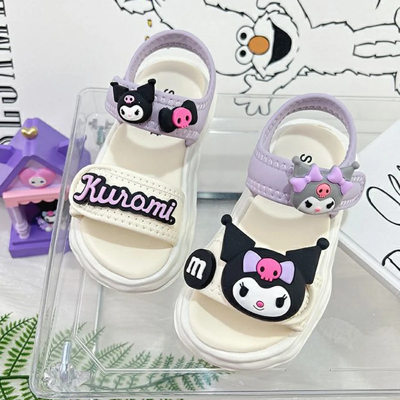 Cute Cartoon Kawaii Sanrioed Kuromi Purple Bow Sandals Waterproof and Comfortable Summer Girls' New Summer Shoes
Cute Cartoon Kawaii Sanrioed Kuromi Purple Bow Sandals Waterproof and Comfortable Summer Girls' New Summer Shoes