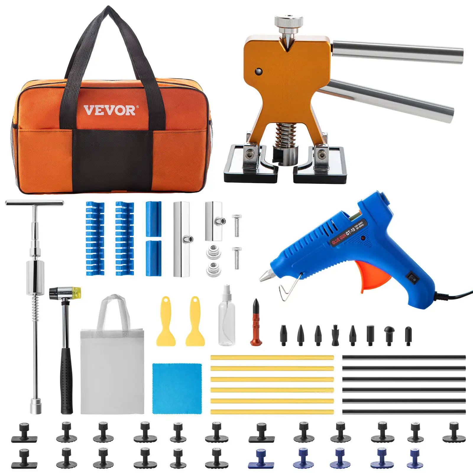 Dent Removal Tool, 53 Pcs Paintless Dent Repair Tools, Golden Lifter Puller Car Dent Repair Kit, Glue Puller Tabs Dent Puller Ki
Dent Removal Tool, 53 Pcs Paintless Dent Repair Tools, Golden Lifter Puller Car Dent Repair Kit, Glue Puller Tabs Dent Puller Ki