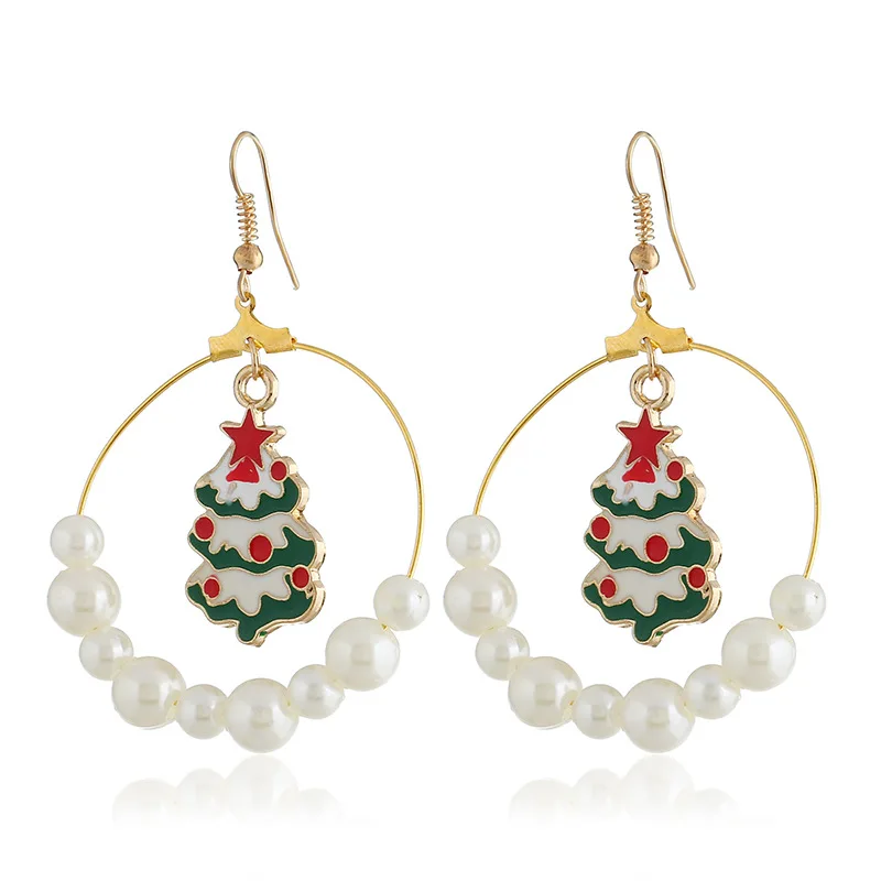 Cross Border European And American Large Circle Size Pearl Ear Hook Christmas Drip Wreath Tree Earring
Cross Border European And American Large Circle Size Pearl Ear Hook Christmas Drip Wreath Tree Earring