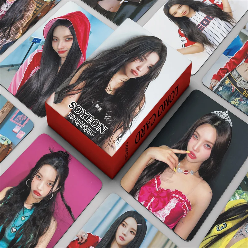 55pcs/set Kpop GIDLE 4th ANNIVERSARY Album YUQI Soyeon Lomo Cards (G)I-DLE Girls I Burn Photo Card Minnie Postcard Fans Gift
55pcs/set Kpop GIDLE 4th ANNIVERSARY Album YUQI Soyeon Lomo Cards (G)I-DLE Girls I Burn Photo Card Minnie Postcard Fans Gift