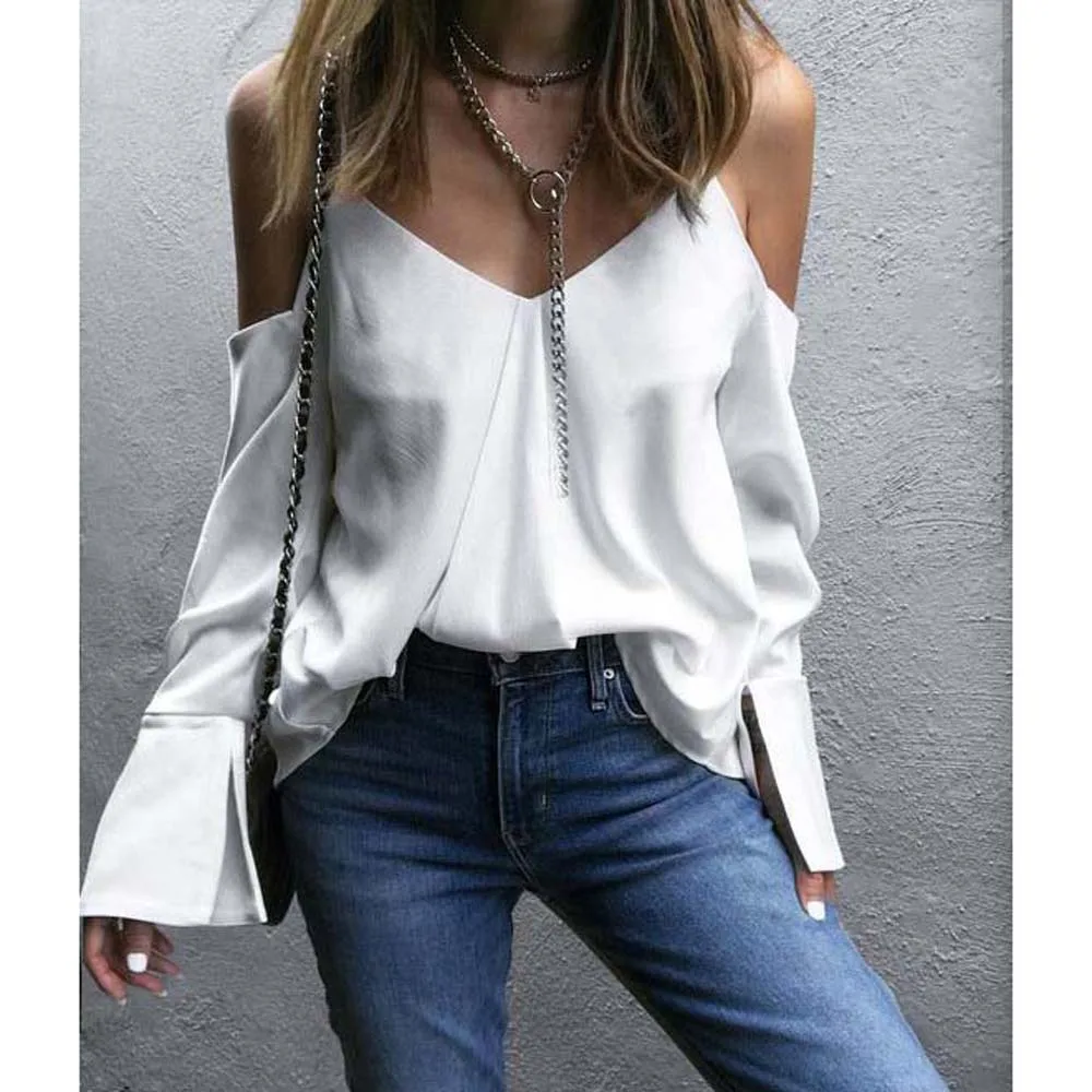 Blouse White Suspender V-neck Long-sleeved Casual Top 2022 Fashion New Office Ladies Top Summer Spring
Blouse White Suspender V-neck Long-sleeved Casual Top 2022 Fashion New Office Ladies Top Summer Spring