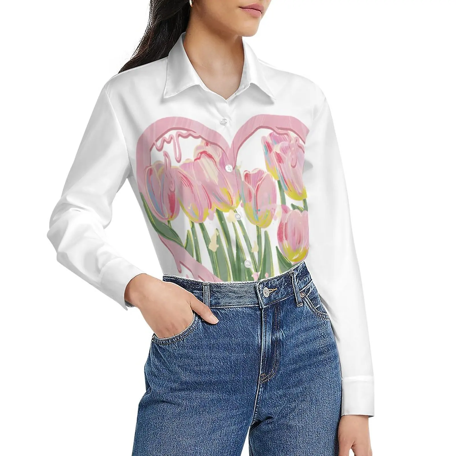 Pink Flower Women's Spring/Summer Long Sleeve Lining Customizable High Quality Shirt Plus Size Fashion Style 2023
Pink Flower Women's Spring/Summer Long Sleeve Lining Customizable High Quality Shirt Plus Size Fashion Style 2023