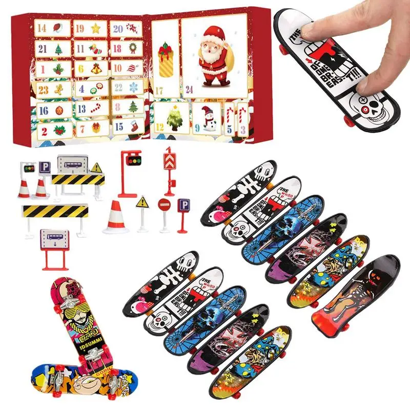 Mini Finger Skateboard Advent Calendar 24 Days Christmas Countdown Finger Skateboards Toy Set Fingertip Movement Party Favors
Mini Finger Skateboard Advent Calendar 24 Days Christmas Countdown Finger Skateboards Toy Set Fingertip Movement Party Favors