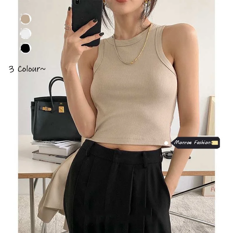 Ready stockFashion Sexy Black women clothes top sleeveless camisole crop tops
Ready stockFashion Sexy Black women clothes top sleeveless camisole crop tops