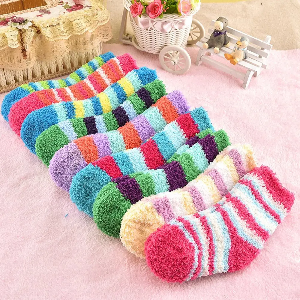 1Pair Cute Coral Fleece Striped Winter Socks Warm Fluffy Baby Floor Socks Soft Feet Warmer Toddler Infant Kids Christmas Toys
1Pair Cute Coral Fleece Striped Winter Socks Warm Fluffy Baby Floor Socks Soft Feet Warmer Toddler Infant Kids Christmas Toys