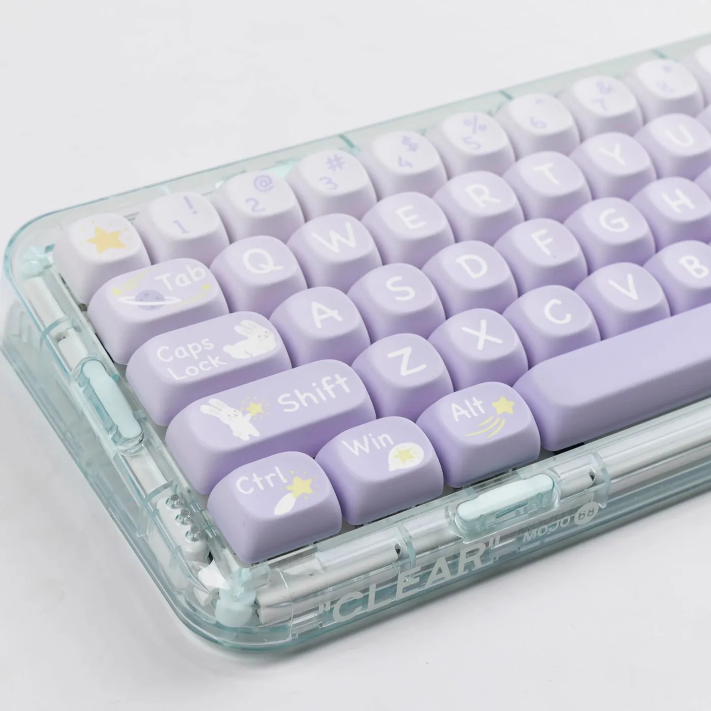 1 Set Gradient Purple Picking Star Rabbit Keycaps PBT Dye Sublimation Cute Cartoon Key Caps MOA Profile Lightproof Keycap
1 Set Gradient Purple Picking Star Rabbit Keycaps PBT Dye Sublimation Cute Cartoon Key Caps MOA Profile Lightproof Keycap