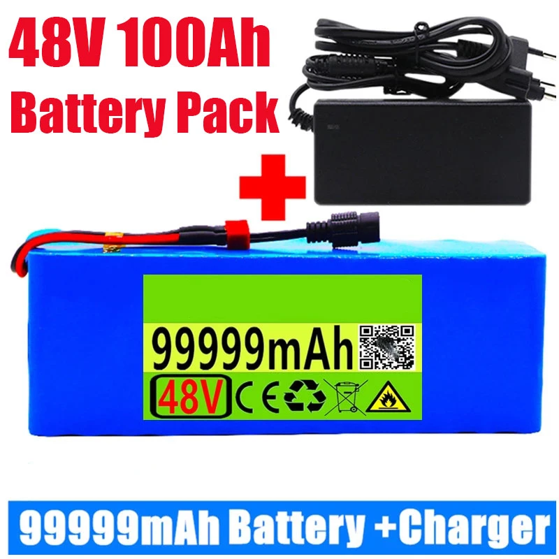 18650 Battery 1000W 13S3P 48V 100Ah Li-Ion Lithium Ion Battery Pack For Electric Bicycle E-fiets Scooter With BMS+ 54.6v Charger
18650 Battery 1000W 13S3P 48V 100Ah Li-Ion Lithium Ion Battery Pack For Electric Bicycle E-fiets Scooter With BMS+ 54.6v Charger