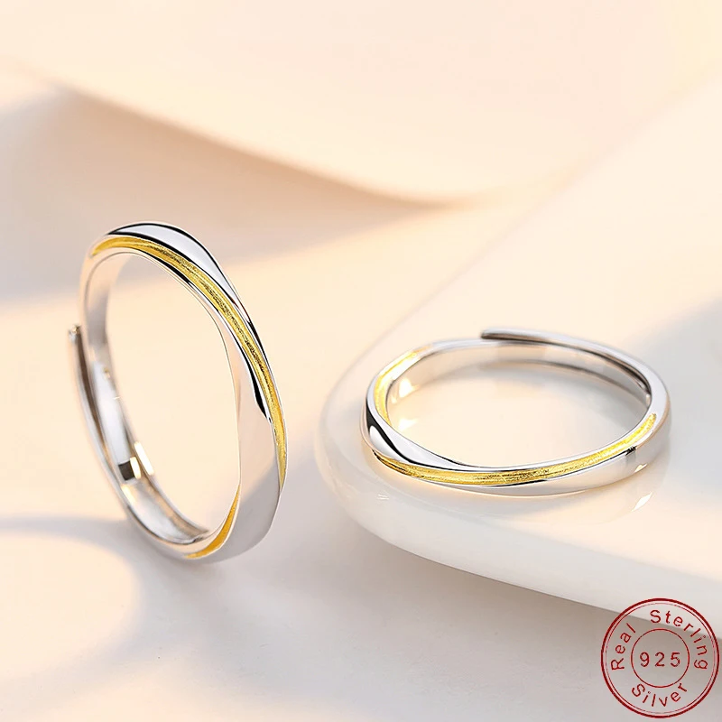 Authentic European Fine S925 Sterling Silver Couple Open Ring Simple For Women Men Birthday Gift Jewelry
Authentic European Fine S925 Sterling Silver Couple Open Ring Simple For Women Men Birthday Gift Jewelry