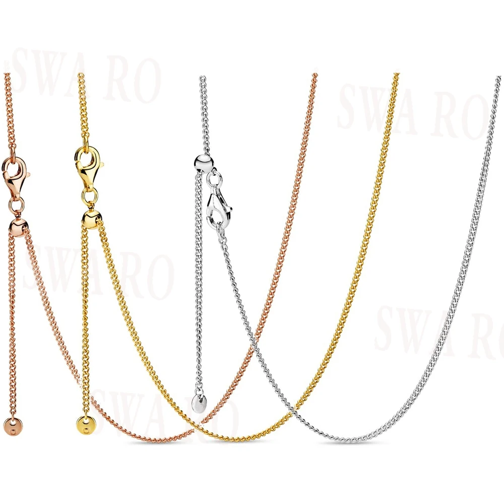 New Classic Base Chain With Sliding Buckle Adjustable Length Rose Gold, Silver, Curb Necklace DIY Pendant Jewelry
New Classic Base Chain With Sliding Buckle Adjustable Length Rose Gold, Silver, Curb Necklace DIY Pendant Jewelry