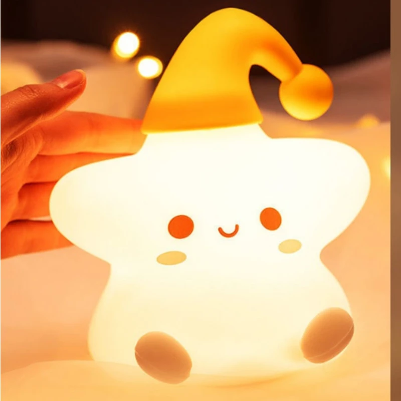 LED Silicone Night Light Little Star Bedside Lamp Touch Table Lamp Bedroom Decor Kawaii Gift for Kid Children
LED Silicone Night Light Little Star Bedside Lamp Touch Table Lamp Bedroom Decor Kawaii Gift for Kid Children