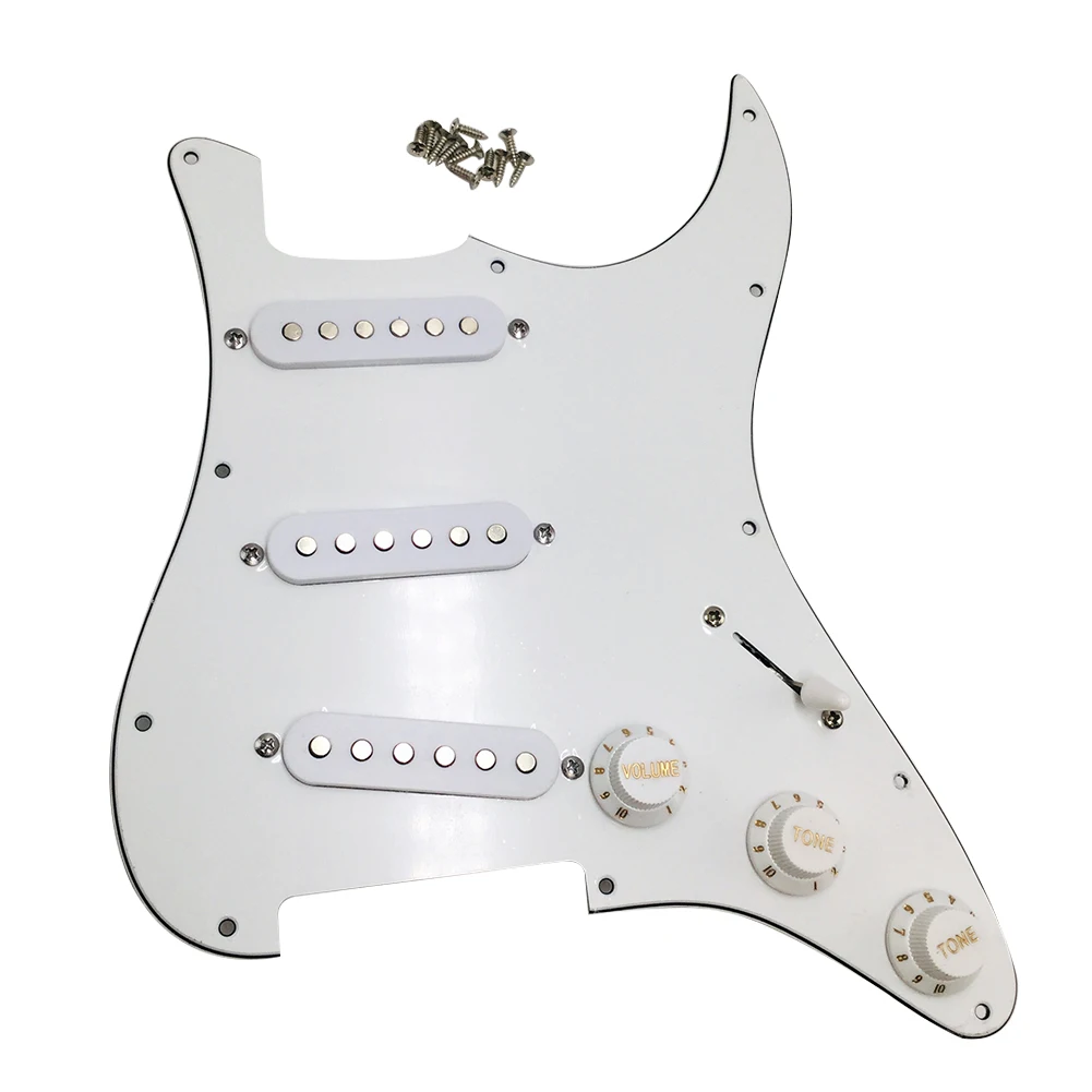 Anti-scratch Guitar Pickguard Protection Fashion Instrument 11 Hole Panel Accessories Loaded Prewired Parts 3-Ply Single Coil
Anti-scratch Guitar Pickguard Protection Fashion Instrument 11 Hole Panel Accessories Loaded Prewired Parts 3-Ply Single Coil