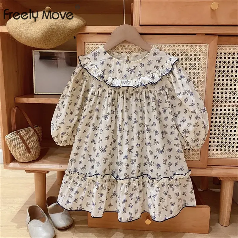 Freely Move Children Clothes Girl Dress 2022 Autumn Korean New Cotton Puff Sleeve Ruffle Floral Girl's Dress Casual O Neck Dress
Freely Move Children Clothes Girl Dress 2022 Autumn Korean New Cotton Puff Sleeve Ruffle Floral Girl's Dress Casual O Neck Dress