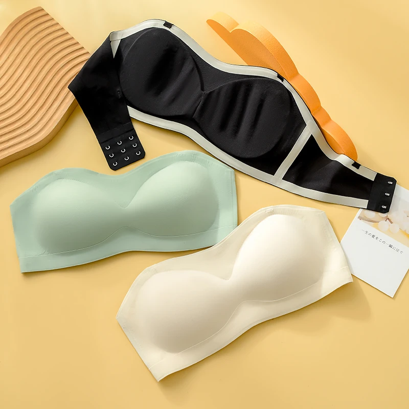 2022 Summer New Negative Ion Strapless Sexy Seamless Underwear Thin Section Gather Top Support Non-slip Women Bra Pure Color
2022 Summer New Negative Ion Strapless Sexy Seamless Underwear Thin Section Gather Top Support Non-slip Women Bra Pure Color
