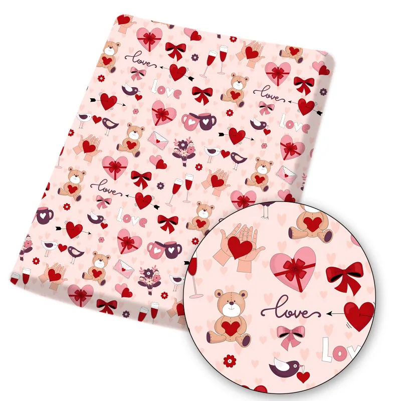 Valentine's Day Polyester Cotton Fabric Heart Love Cute Animal Printed Cloth Sheet DIY Dress Supplies Handmade Mask 45*145cm 1pc
Valentine's Day Polyester Cotton Fabric Heart Love Cute Animal Printed Cloth Sheet DIY Dress Supplies Handmade Mask 45*145cm 1pc