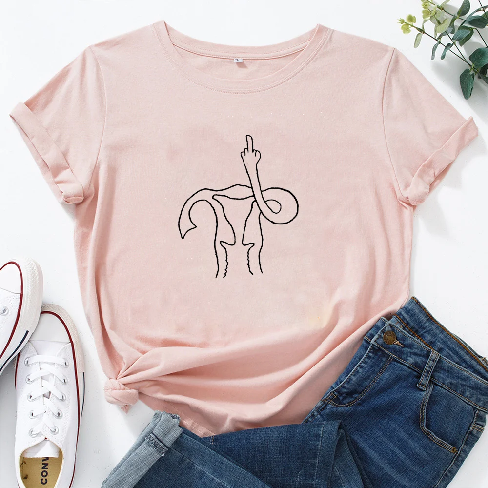 Uterus Middle Finger Camiseta Feminist Women T Shirt Top Short Sleeve Funny T Shirt Women Tshirt Cotton Graphic Tee Shirt Femme
Uterus Middle Finger Camiseta Feminist Women T Shirt Top Short Sleeve Funny T Shirt Women Tshirt Cotton Graphic Tee Shirt Femme