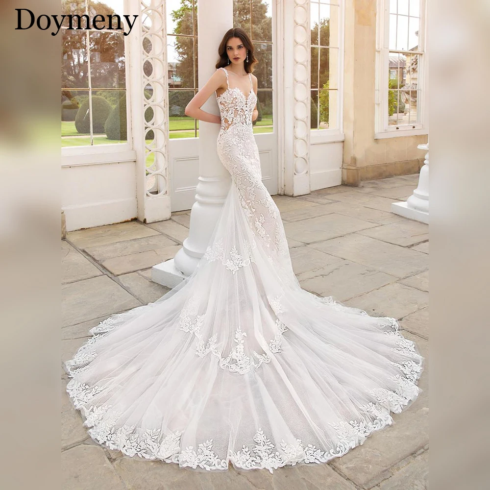 Doymeny 2023 Wedding Dress For Women Exquisite Mermaid Sweetheart Spaghetti Straps Appliques Beading Tulle Robe De Mariee
Doymeny 2023 Wedding Dress For Women Exquisite Mermaid Sweetheart Spaghetti Straps Appliques Beading Tulle Robe De Mariee