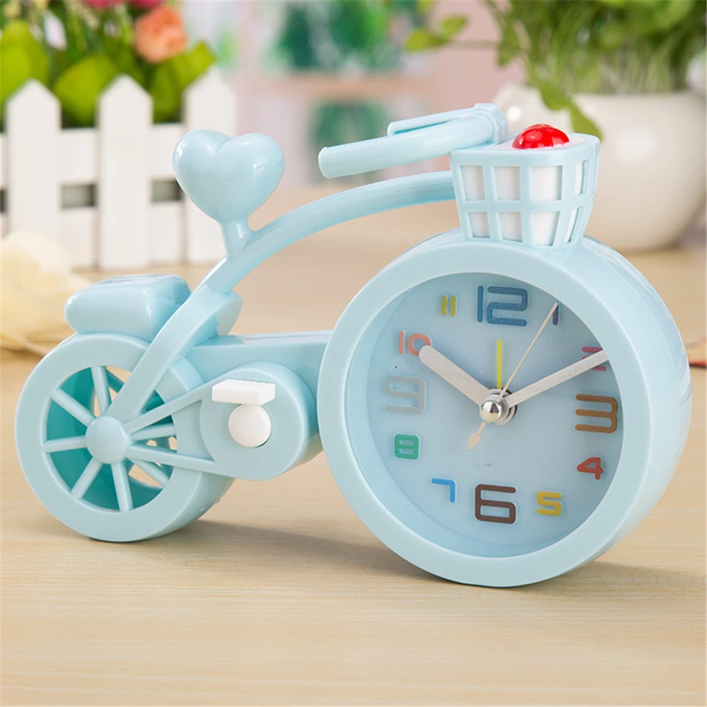 Creative Clock for Kids Bicycle Shape Clock Candy Colors Electronic Alarm Clock for Bedroom Living Room Household Decoration
Creative Clock for Kids Bicycle Shape Clock Candy Colors Electronic Alarm Clock for Bedroom Living Room Household Decoration